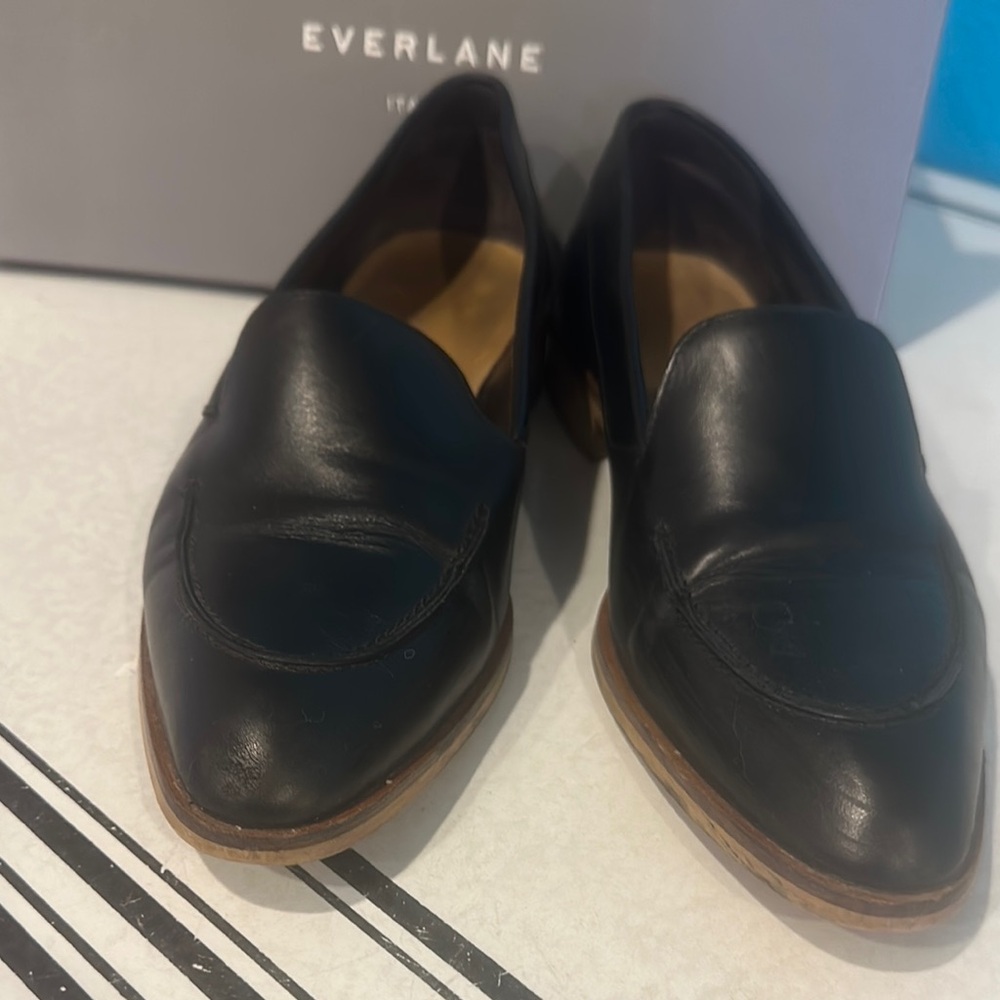 Everlane Classic Black Leather Loafers